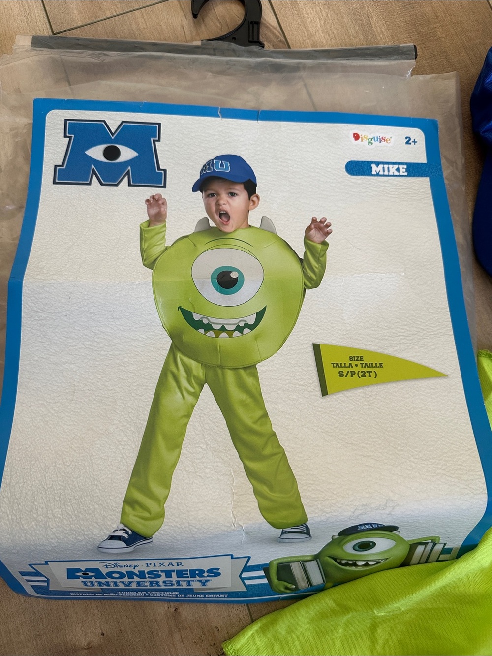 Disney Pixar Monsters University Mike Disguise Toddler Costume Sz S (2T)